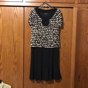 Dress, black and cream